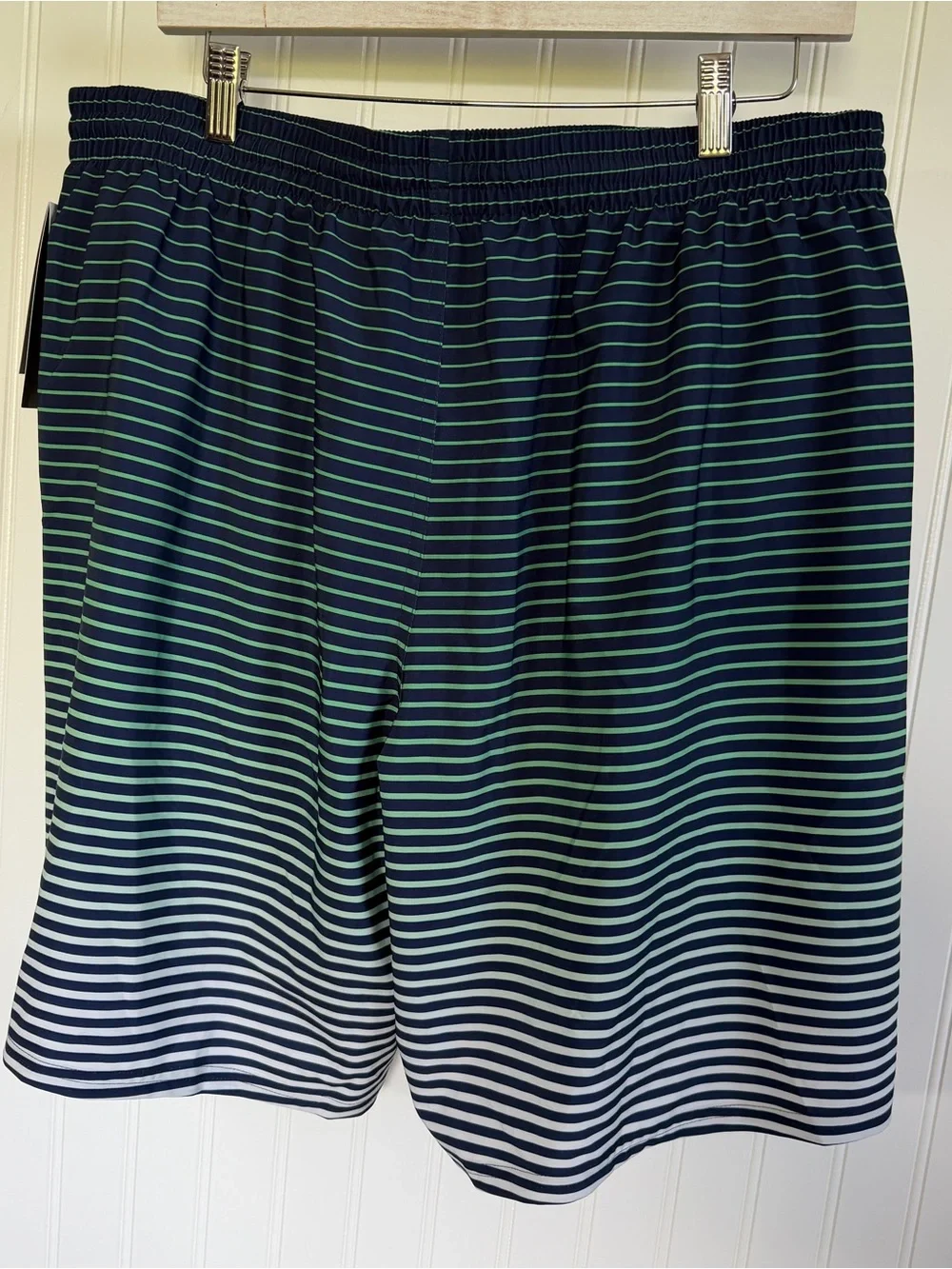 Men's Blue Striped Swim Trunks XXL NEW with Tags Beach Nautical Summer
